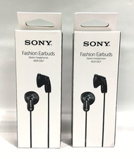 Lot Of 2 Sony Fashion Earbuds MDR-E9LP Black Brand New Factory Sealed