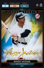 [DIGITAL CARD] TOPPS BUNT 2020 REGGIE JACKSON FINEST MOMENTS GOLD SIG, YANKEES