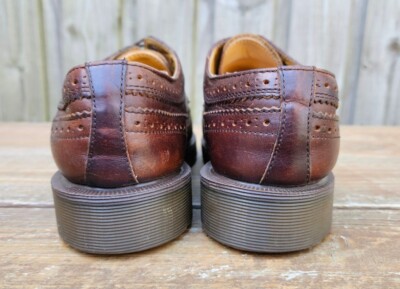 Vintage Dr Martens MADE IN ENGLAND 3989 Brogue Wingtip Shoes Brown