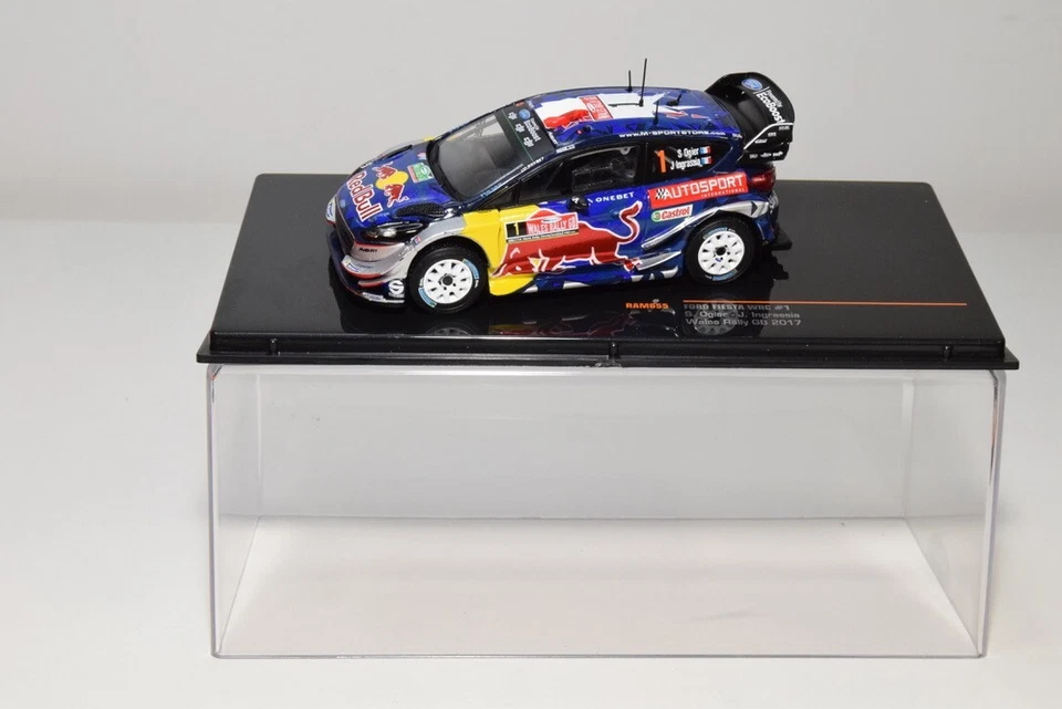 B24 1:43 IXO RAM655 FORD FIESTA WRC #1 WALES РАЛЛИ GB 2017 OGIER СМАЗКА КАК НОВЫЙ В КОРОБКЕ - Изображение 2 из 4