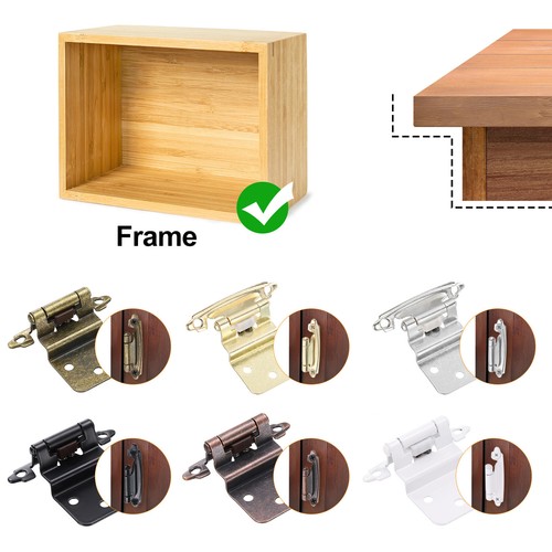 Cerniere per ante armadio 3/8", 60pz autobloccanti, colore argento - Foto 5 di 6