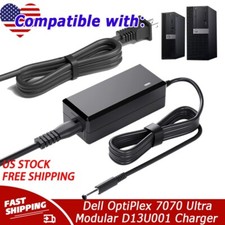 AC Adapter For Dell OptiPlex 7070 Ultra Modular D13U001 65W Charger Power Cord