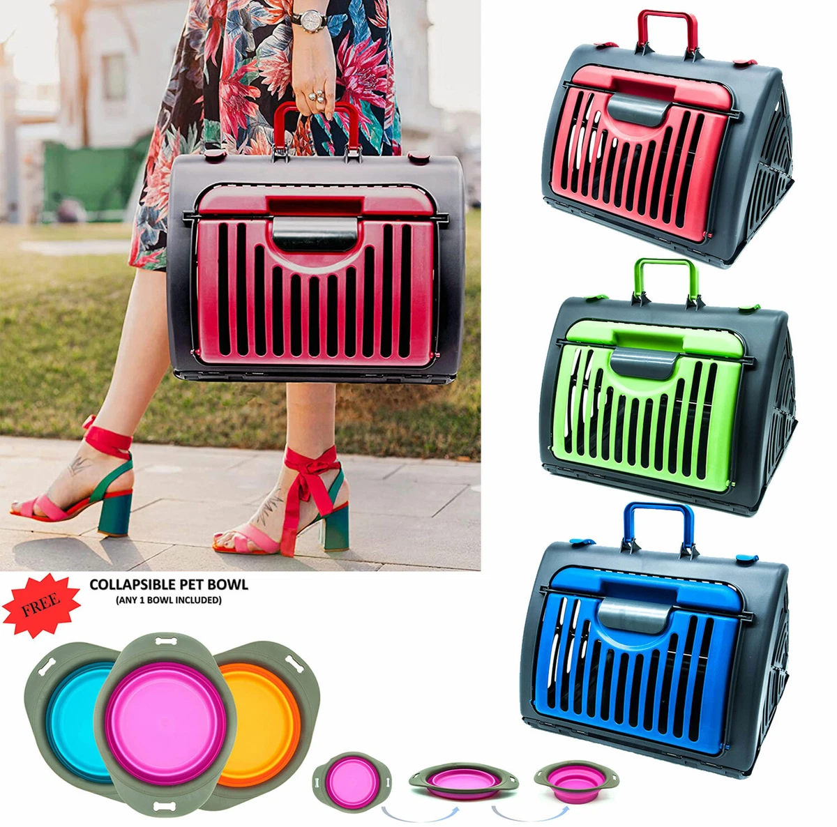 Fold away pet shop carrier