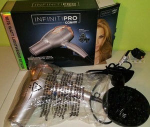 Infiniti Pro Conair 1875 vatios ligero Secador de pelo Rose \u0026 2 adjuntos |  eBay