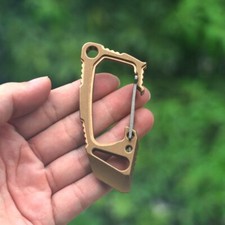 Phosphor Bronze Titanium Alloy Ke chain Carabiner Opener Outdoor Travel EDC Tool