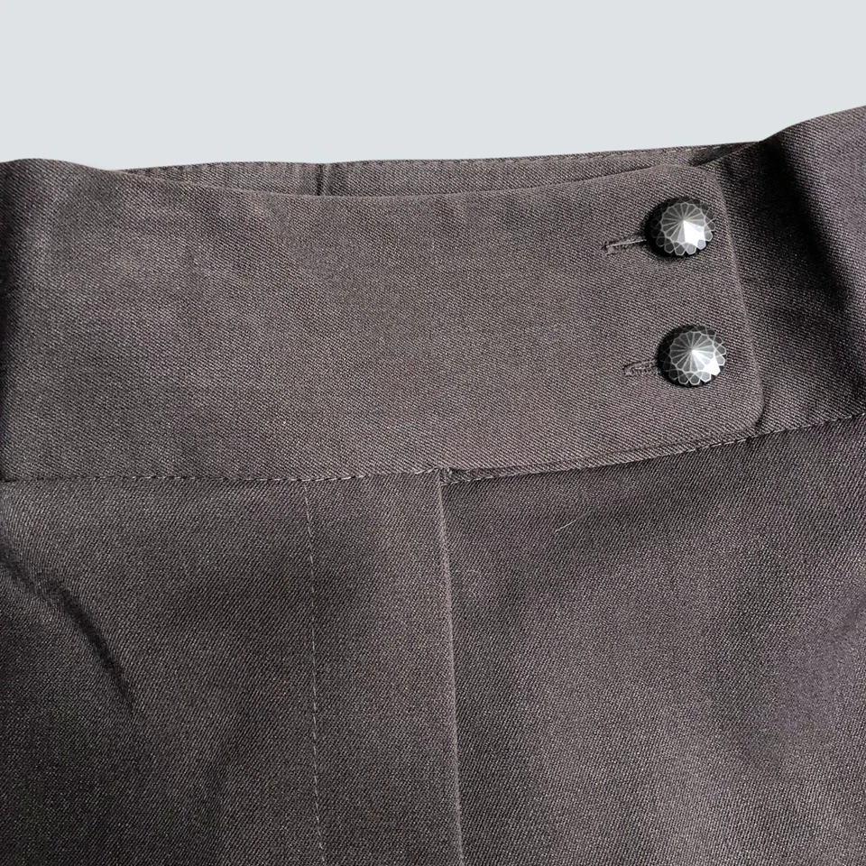 Womens Dark Brown Apt 9 Flat Front Dress Pants Size 12 very good - Image 2 of 4