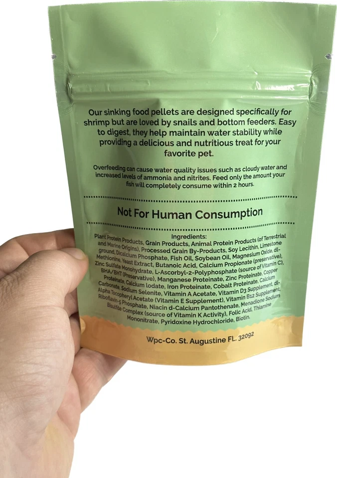 Shrimp Food Aquarium Sinking Pellets for Neocaridina Shrimp Snails Bottom Feeder - Image 3 of 4