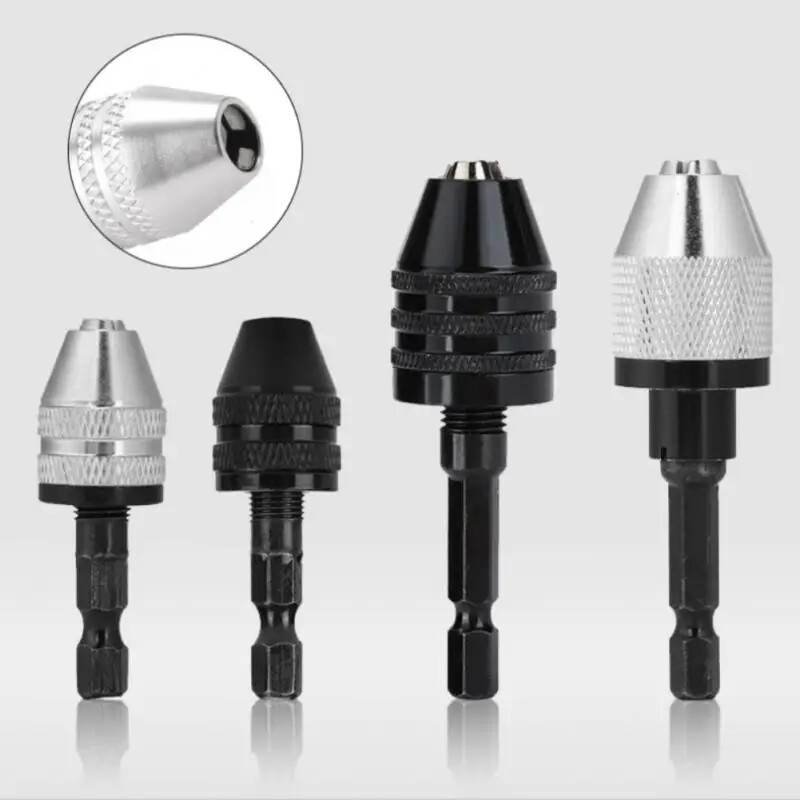 Drill Chuck 0.3-8mm Mini Jaw Quick Change Keyless Drill Bit Adapter Holder Clamp