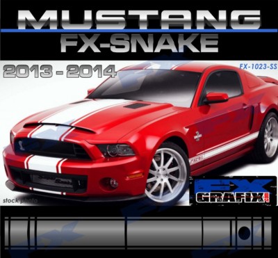 2013 Ford Mustang 18'' Factory Style Super Snake Dealer Quality Stripes White
