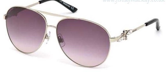 Authentic SWAROVSKI Sunglasses Silver Crystals Aviator Round Electra sw93 Authentic SWAROVSKI Sunglasses Silver Crystals Aviator Round  main image 3