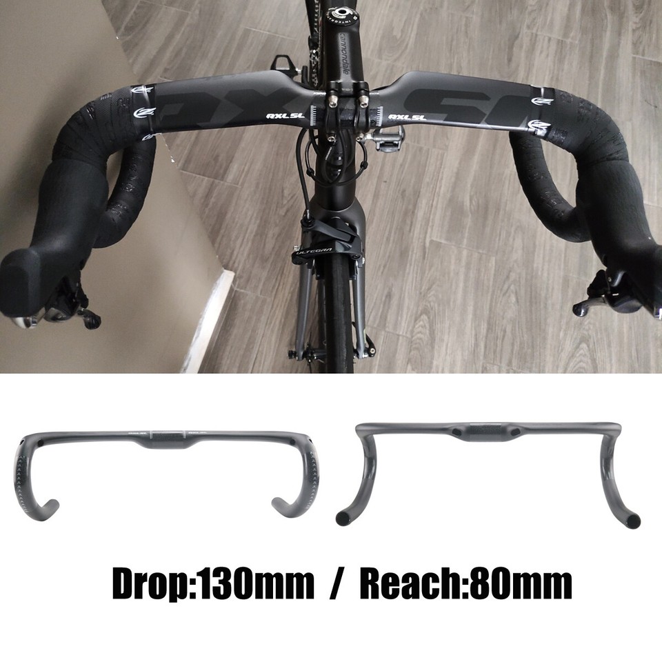 Road Bicycle Drop Bar Carbon Fiber 31.8 Bike Handlebar Internal Routing ...