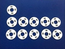 CLOTHING SIZE DIVIDERS- MENS- 30,32,34,36,38,40,42,44,46,48,50 **2 EACH SIZE**