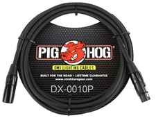 10ft Pig-Hog XLR 3-Pin M/F DMX Shielded Stage Lighting Data Cable, DX-0010P