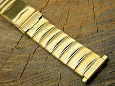 Hadley Roma Vintage Deployment Clsp Watch Band NOS Unused Micron Plate 16mm-22mm