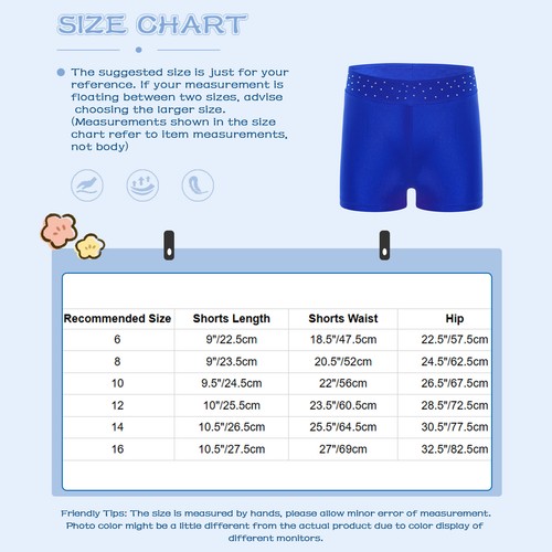 Kids Girls Shorts Sparkly Activewear Ballet Bottoms Dance Dancewear Rhinestones - Picture 57 of 83
