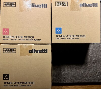 3 x Toner Olivetti c-Color Drucker D-MF 3000 MF3000 B0891 B0892 B0893 Original
