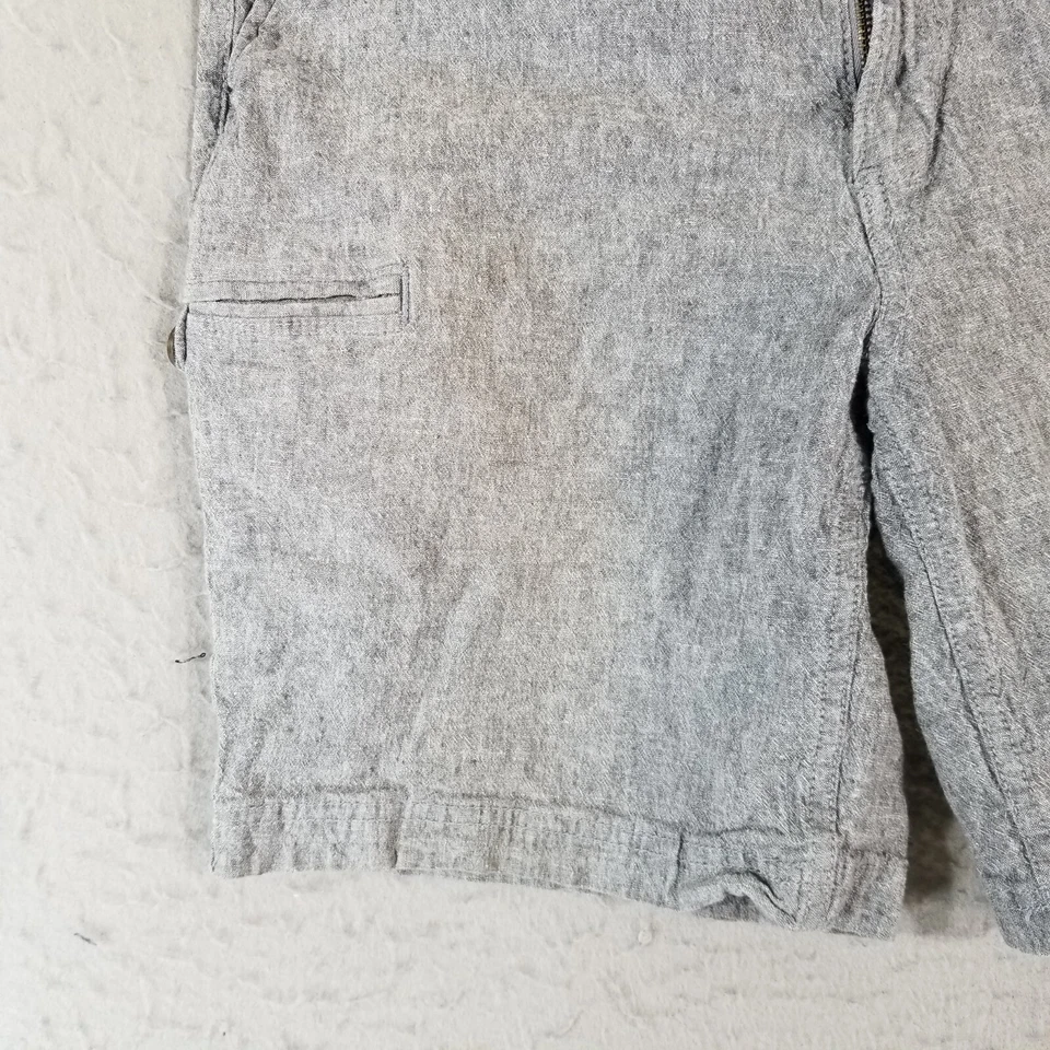 St John's Bay cargo hiking shorts men's 34x8 gray comfort waist linen blend - Image 4 of 4