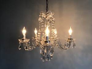 mid century crystal chandelier