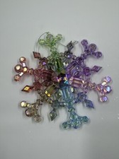 Kurt S Adler Ornament Multicolored Iridescent Snowflake Ornaments T2470
