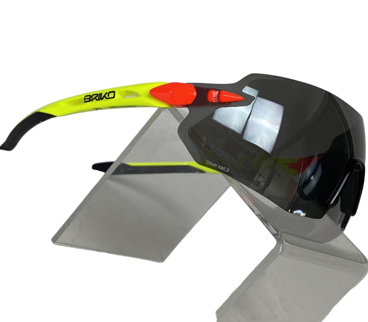 Lunettes De Soleil Cyclisme Briko Superleggero - Fabriquées En Italie - Occasion - Léger