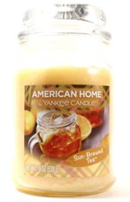 Large Clear Glass Jar American Home By Yankee Yellow Candle Sun Brewed Tea 19Oz