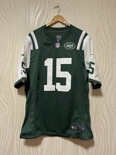 NEW YORK JETS NFL SHIRT JERSEY NIKE sz L MEN GREEN #15 BRANDON MARSHALL