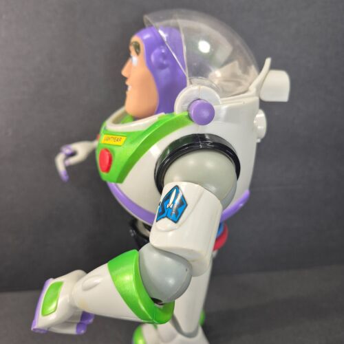Vintage 2001 Disney Pixar Buzz Lightyear Toy Talking Figure Tested No Wings - Picture 9 of 22