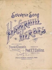 Haverhill Heroes, Tribute to Soldiers [ Verses Sp. Am]   antique sheet music