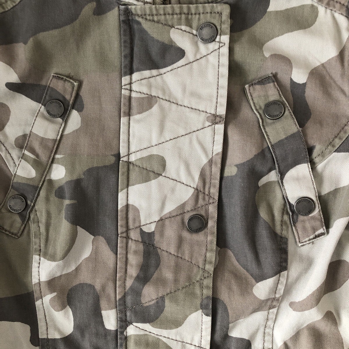 Hollister Womens Camouflage Cotton Jacket - XS - Drawstring