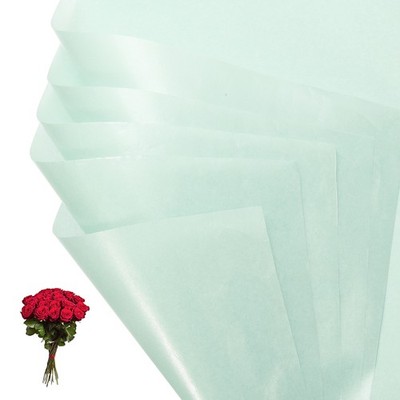 20 Sheets Flower Wrapping Tissue Paper Waterproof Paper Wrap Blue