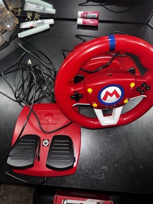 HORI Mario Kart Racing Wheel Pro Mini w/ Foot Pedals, Programmable Buttons