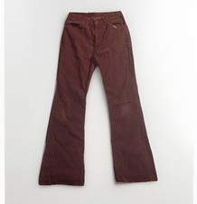 VTG 70s Levis Maroon Wine Corduroy Bell Bottom Flare 646 Talon Pants 28x30 USA