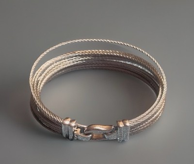Charriol Drahtkabel Armband 6 3/4 Edelstahl #1