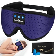 MUSICOZY Sleep Headphones Breathable Bluetooth Headband One Size, Dark Blue