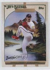 2023 Topps X Bob Ross The Joy of Baseball Easel Canvas Spencer Strider #35 1fw1