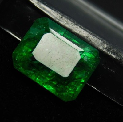 Natural Emerald Cut CERTIFIED 9 Ct Green Emerald Loose Gemstone Earring Size