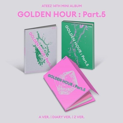 ATEEZ GOLDEN HOUR:PART.5 14th Mini Album CD+Jacket+Foto Buch+4 Karte+Poster+GIFT
