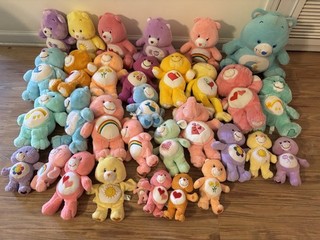 CARE BEARS Lot of 30 2002 era Stuffed Animals Plushies Cousins