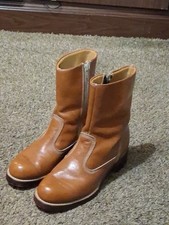 Vintage Mens Boots 1980s Western Boots Made Made In America 96111-1 Sz 7.5d