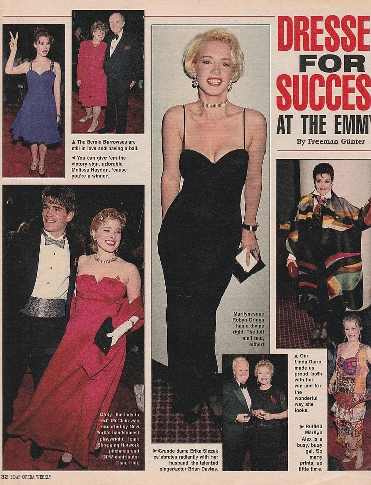 Soap Opera Weekly June 15, 1993 MARTHA BYRNE-JON LINDSTROM-DAYTIME EMMY AWARDS - Image 3 of 4