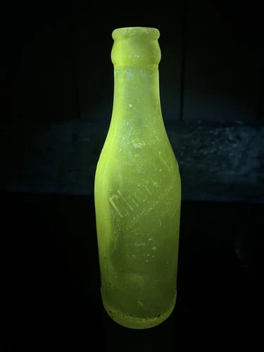 Vintage 1925 Chero Cola Birmingham ALA Coke Bottle Uranium UV Glow glass