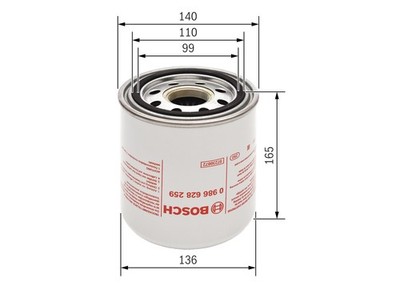 BOSCH Air Dryer Cartridge compressed-air system DAF GINAF BOVA 12,6 12,9 1527755