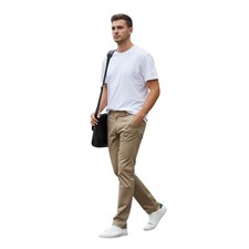 Calvin Klein NWT Casual Pants Khaki Tan Straight Leg Size 36x30 78