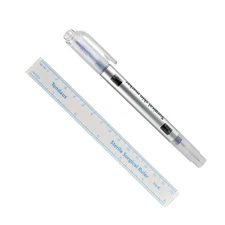 Semi Permanent Makeup Eyebrow Tattoo Marking Positioning Pen + Measuring Ruler H