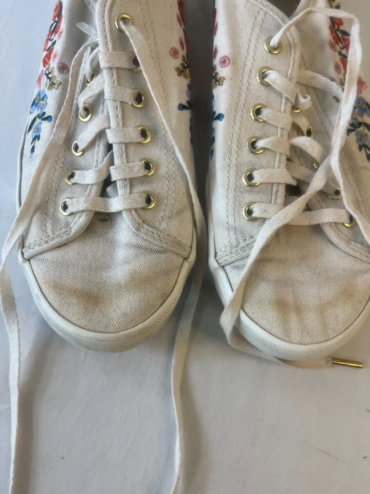 Tenis para mujer Keds x Rifle Paper Co de lona blanca bordados florales talla 8 Foto 3 de 4