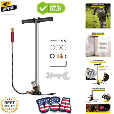 #ad Airgun PCP Pump 4500PSI High Pressure Hand Pump 3 Stage Pump Chamber PCP Air ... $76.79