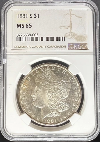 1881-S Morgan Dollar MS65 NGC (#PA8225538002)