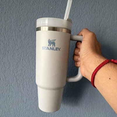 Stanley White Insulated Stainless Steel Tumbler With Handle & Straw 10-10827-011