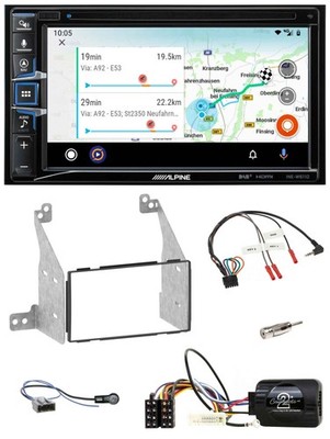 Alpine Bluetooth TMC USB DAB 2DIN Lenkrad Navigation für Nissan Pathfinder R51 2