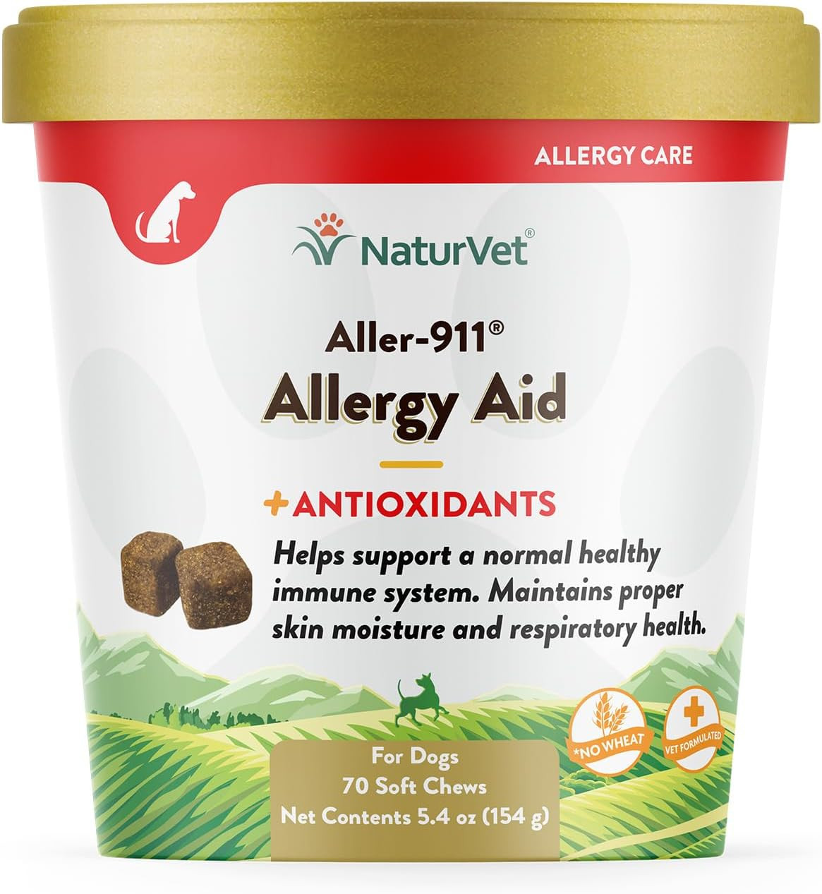Naturvet Aller-911 Advanced Allergy Aid for Dogs, Cats &ndash; A